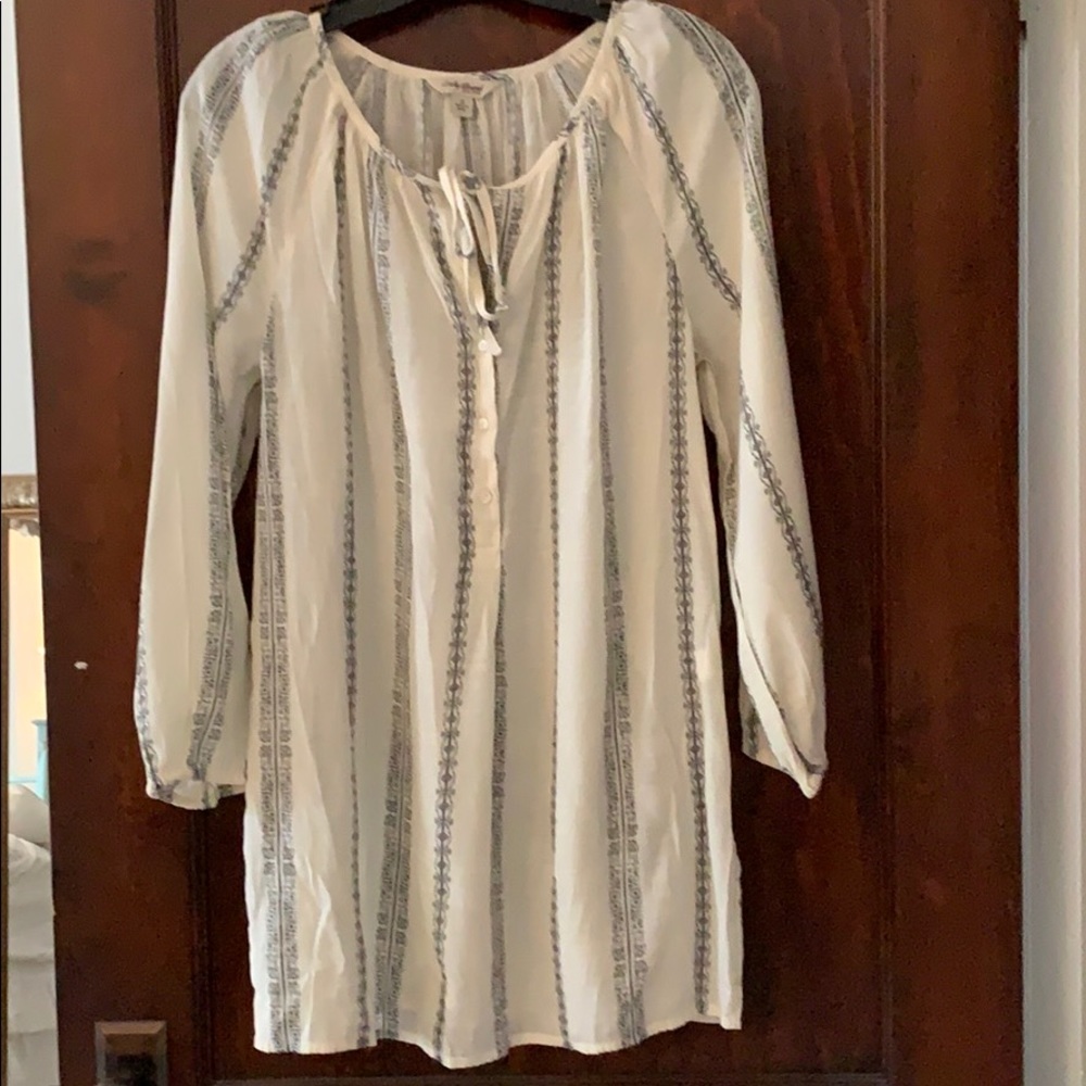 Lucky Brand tie neck tunic